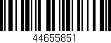 Código de barras (EAN, GTIN, SKU, ISBN): '44655851'