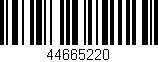 Código de barras (EAN, GTIN, SKU, ISBN): '44665220'