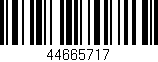 Código de barras (EAN, GTIN, SKU, ISBN): '44665717'