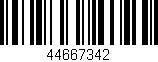 Código de barras (EAN, GTIN, SKU, ISBN): '44667342'