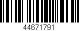 Código de barras (EAN, GTIN, SKU, ISBN): '44671791'