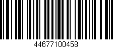 Código de barras (EAN, GTIN, SKU, ISBN): '44677100458'