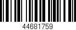 Código de barras (EAN, GTIN, SKU, ISBN): '44681759'