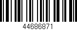 Código de barras (EAN, GTIN, SKU, ISBN): '44686871'