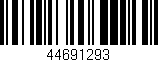 Código de barras (EAN, GTIN, SKU, ISBN): '44691293'