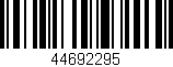 Código de barras (EAN, GTIN, SKU, ISBN): '44692295'