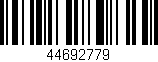 Código de barras (EAN, GTIN, SKU, ISBN): '44692779'
