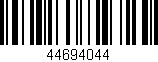 Código de barras (EAN, GTIN, SKU, ISBN): '44694044'