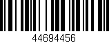 Código de barras (EAN, GTIN, SKU, ISBN): '44694456'