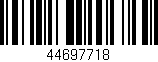 Código de barras (EAN, GTIN, SKU, ISBN): '44697718'