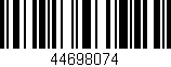 Código de barras (EAN, GTIN, SKU, ISBN): '44698074'
