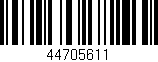 Código de barras (EAN, GTIN, SKU, ISBN): '44705611'