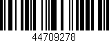 Código de barras (EAN, GTIN, SKU, ISBN): '44709278'