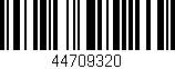 Código de barras (EAN, GTIN, SKU, ISBN): '44709320'