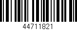 Código de barras (EAN, GTIN, SKU, ISBN): '44711821'