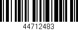 Código de barras (EAN, GTIN, SKU, ISBN): '44712483'