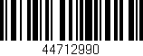 Código de barras (EAN, GTIN, SKU, ISBN): '44712990'