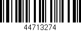 Código de barras (EAN, GTIN, SKU, ISBN): '44713274'