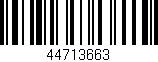 Código de barras (EAN, GTIN, SKU, ISBN): '44713663'