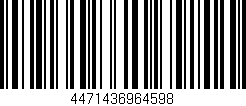 Código de barras (EAN, GTIN, SKU, ISBN): '4471436964598'