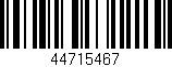Código de barras (EAN, GTIN, SKU, ISBN): '44715467'