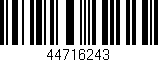 Código de barras (EAN, GTIN, SKU, ISBN): '44716243'