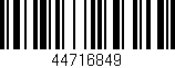 Código de barras (EAN, GTIN, SKU, ISBN): '44716849'