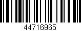 Código de barras (EAN, GTIN, SKU, ISBN): '44716965'