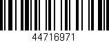 Código de barras (EAN, GTIN, SKU, ISBN): '44716971'