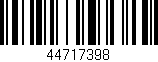 Código de barras (EAN, GTIN, SKU, ISBN): '44717398'