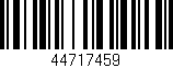 Código de barras (EAN, GTIN, SKU, ISBN): '44717459'