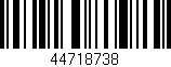 Código de barras (EAN, GTIN, SKU, ISBN): '44718738'