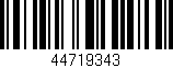 Código de barras (EAN, GTIN, SKU, ISBN): '44719343'