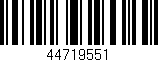 Código de barras (EAN, GTIN, SKU, ISBN): '44719551'