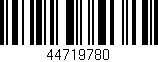 Código de barras (EAN, GTIN, SKU, ISBN): '44719780'