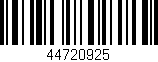 Código de barras (EAN, GTIN, SKU, ISBN): '44720925'
