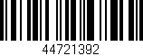 Código de barras (EAN, GTIN, SKU, ISBN): '44721392'