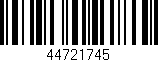 Código de barras (EAN, GTIN, SKU, ISBN): '44721745'