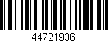 Código de barras (EAN, GTIN, SKU, ISBN): '44721936'