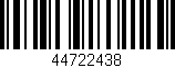 Código de barras (EAN, GTIN, SKU, ISBN): '44722438'