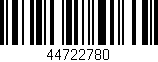 Código de barras (EAN, GTIN, SKU, ISBN): '44722780'