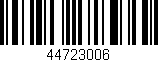 Código de barras (EAN, GTIN, SKU, ISBN): '44723006'