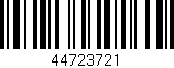 Código de barras (EAN, GTIN, SKU, ISBN): '44723721'
