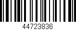 Código de barras (EAN, GTIN, SKU, ISBN): '44723836'