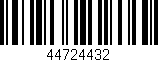 Código de barras (EAN, GTIN, SKU, ISBN): '44724432'