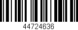 Código de barras (EAN, GTIN, SKU, ISBN): '44724636'