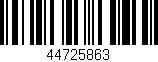 Código de barras (EAN, GTIN, SKU, ISBN): '44725863'