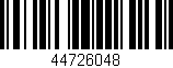 Código de barras (EAN, GTIN, SKU, ISBN): '44726048'