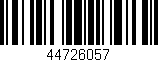 Código de barras (EAN, GTIN, SKU, ISBN): '44726057'