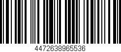 Código de barras (EAN, GTIN, SKU, ISBN): '4472638965536'